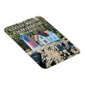 Little River Lighthouse, Cutler Maine Foto Magnet (Rechte Seite)