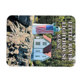 Little River Lighthouse, Cutler Maine Foto Magnet (Horizontal)