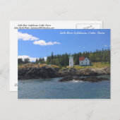 Little River Lighthouse, Cutler Maine Postkarte (Vorne/Hinten)