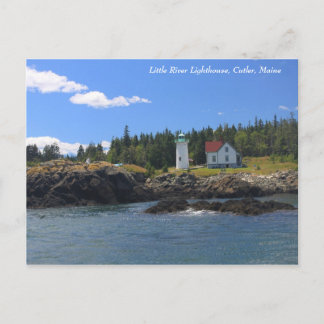 Little River Lighthouse, Cutler Maine Postkarte