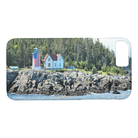 Little River Lighthouse, iPhone Case in Maine (Rückseite (Horizontal))