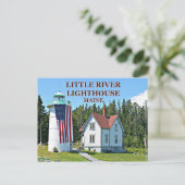 Little River Lighthouse, Maine Postcard Postkarte (Stehend Vorderseite)