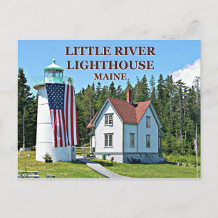 Little River Lighthouse, Maine Postcard Postkarte