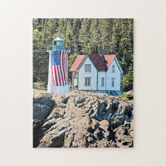 Little River Lighthouse, Maine Puzzle (Vertikal)
