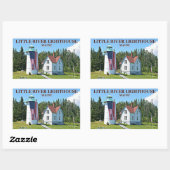 Little River Lighthouse, Maine Stickers (Blatt)