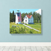 Little River Lighthouse, Maine Wrapped Canvas Leinwanddruck (Insitu (Holzboden))