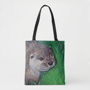 Little River Otter Painting Tasche