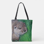 Little River Otter Painting Tasche (Rückseite)