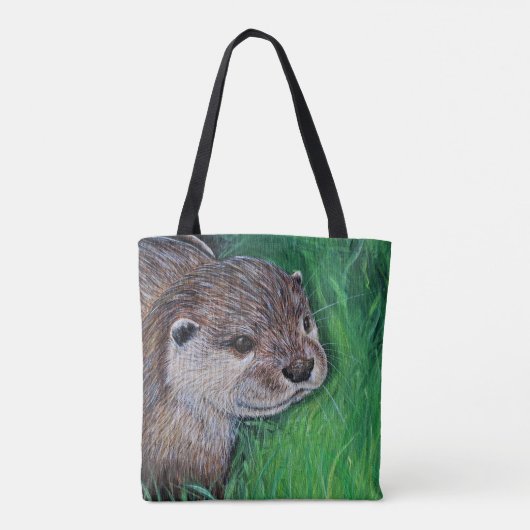 Little River Otter Painting Tasche (Rückseite)