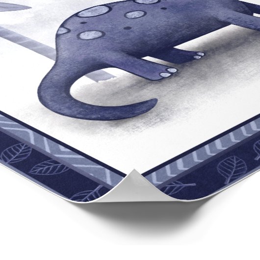 Little Roar Dinosaur - Brachiosaurus Kinderzimmer Poster (Ecke)