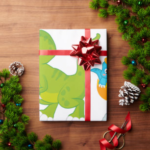 Little Roars Watercolor Baby Dinosaur Geschenkpapier