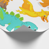 Little Roars Watercolor Baby Dinosaur Geschenkpapier (Ecke)
