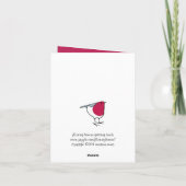 Little Robin Blue Note Card Karte (Rückseite)