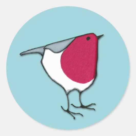Little Robin Blue Sticker (Vorderseite)
