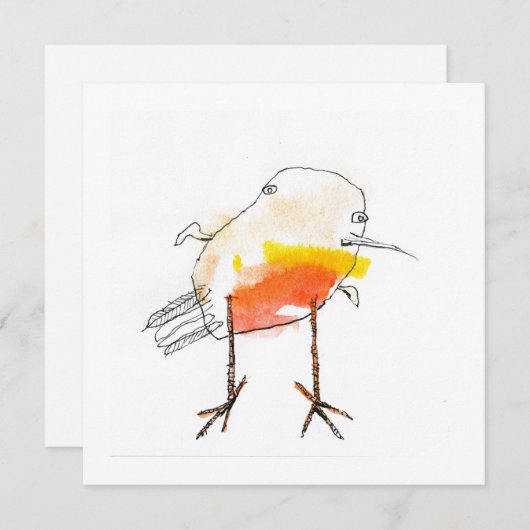 Little Robin Feiertagskarte (Vorne/Hinten)