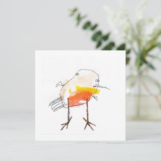 Little Robin Feiertagskarte (Stehend Vorderseite)