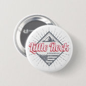 Little Rock Arkansas City United Staaten USA Desig Button (Vorne & Hinten)