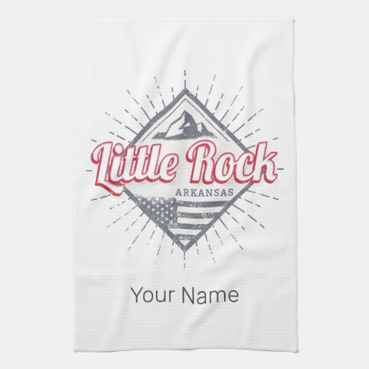 Little Rock Arkansas City United Staaten USA Desig Geschirrtuch (Vertikal)
