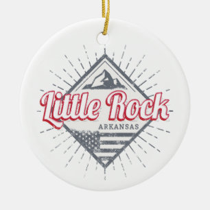 Little Rock Arkansas City United Staaten USA Desig Keramik Ornament