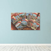 Little Rock, Arkansas - Großbuchstaben Szenen 2 Leinwanddruck (Insitu (Holzboden))