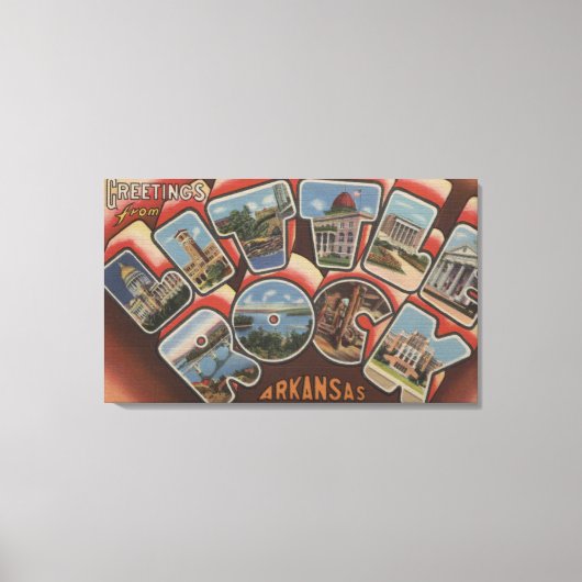 Little Rock, Arkansas - Großbuchstaben Szenen 2 Leinwanddruck (Vorderseite)