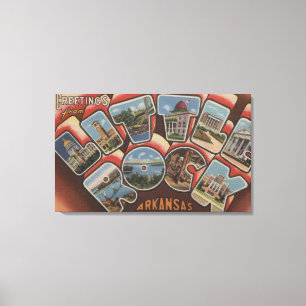 Little Rock, Arkansas - große Buchstabe-Szenen 2 Leinwanddruck