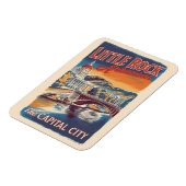 Little Rock Arkansas Painterly Travel Art Vintag Magnet (Linke Seite)
