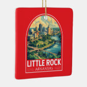 Little Rock Arkansas Reisemusik Keramikornament (Rechts)