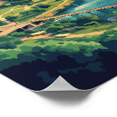 Little Rock Arkansas Reisen Art Vintag Poster (Ecke)