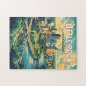 Little Rock Arkansas Reisen Art Vintag Puzzle (Horizontal)
