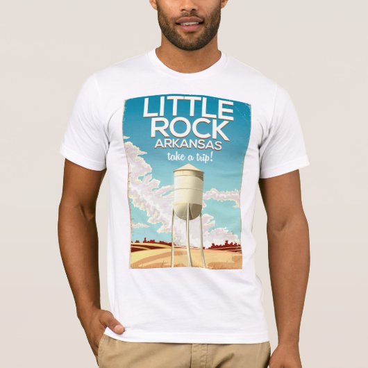 Little Rock Arkansas Reiseplakat T-Shirt (Vorderseite)