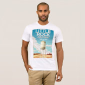 Little Rock Arkansas Reiseplakat T-Shirt (Vorne ganz)