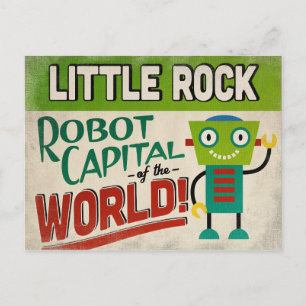 Little Rock Arkansas Robot - Funny Vintag Postkarte