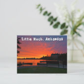 Little Rock Arkansas Sunset Postkarte (Stehend Vorderseite)