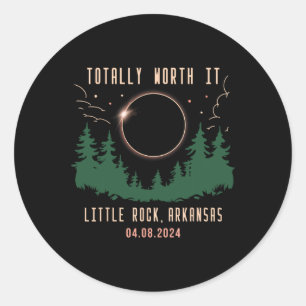 Little Rock Arkansas Totally Worth It 2024 Solar E Runder Aufkleber