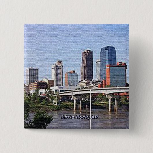 Little Rock, Arkansas USA Pinback Button (Vorderseite)
