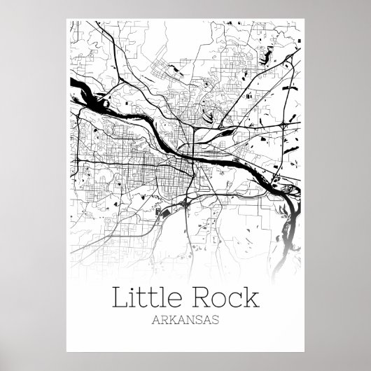 Little Rock Map - Arkansas - City Map Poster (Vorne)