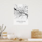 Little Rock Map - Arkansas - City Map Poster (Küche)