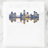 Little Rock Skyline Rechteckiger Aufkleber (Tasche)