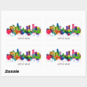 Little Rock Skyline Rechteckiger Aufkleber (Blatt)