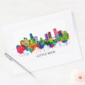 Little Rock Skyline Rechteckiger Aufkleber (Umschlag)