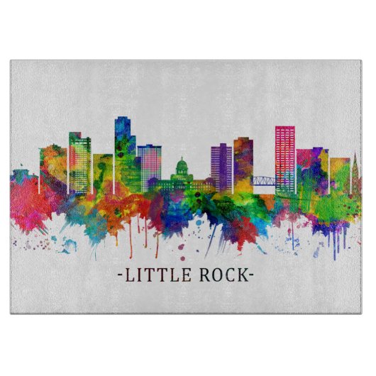 Little Rock Skyline Schneidebrett (Vorderseite)