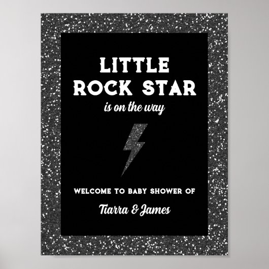 Little Rock Star Baby Dusche Willkommen Poster (Vorne)