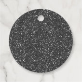 Little Rock Star Black Glitzer Baby Dusche Geschenkanhänger (Rückseite)