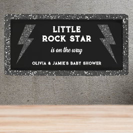 Little Rock Star Black Glitzer Flash Baby Dusche Banner