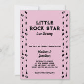 Little Rock Star Gitarre Rock'n'Roll Baby Dusche Einladung (Vorderseite)