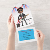 Little Rock Star Kids 🎸 🤣 Guitar Champion All In One Einladung (Abreißen)