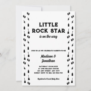 Little Rock Star Rock And Roll Baby Shower Einladung