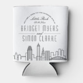 Little Rock Stylized Skyline | Hochzeit Dosenkühler (Vorderseite)