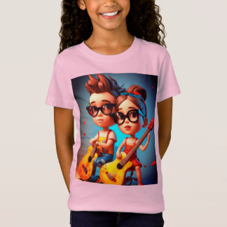 "Little Rockstars" Kids's Guitar T - Shirt